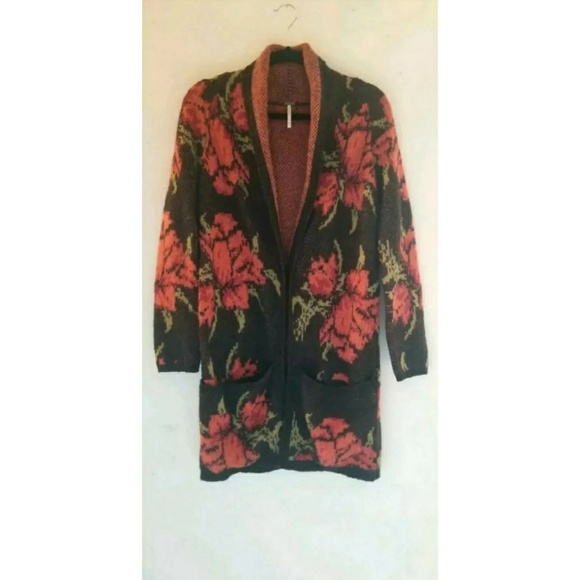 Free People Flower Power Oversized Long Cardigan - Picture 5 of 8